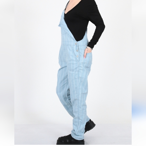 XXL Size New HTF American Eagle Outfitters denim overalls bibs lightweight - Picture 4 of 8